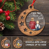 Personalized I Love You To The Moon And Back Grandma Kid Christmas Ornament Printed 22SEP-DT20