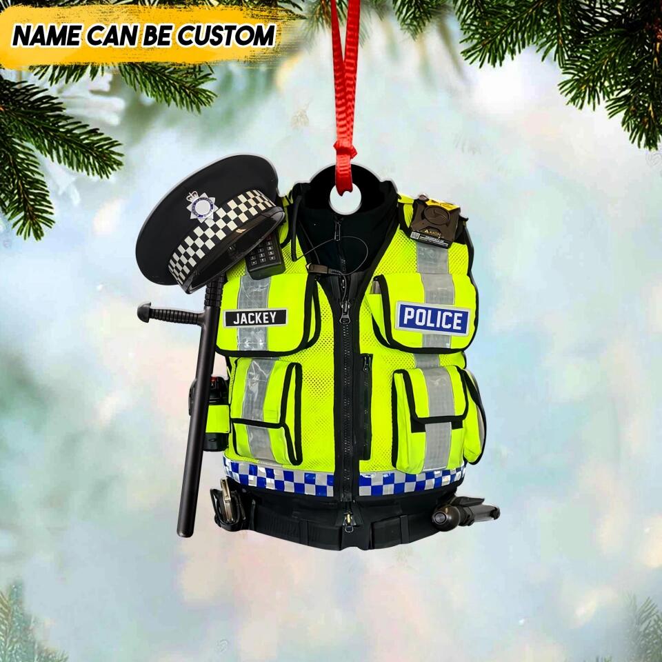 Personalized British Police Christmas Ornament Printed 22SEP-HQ21