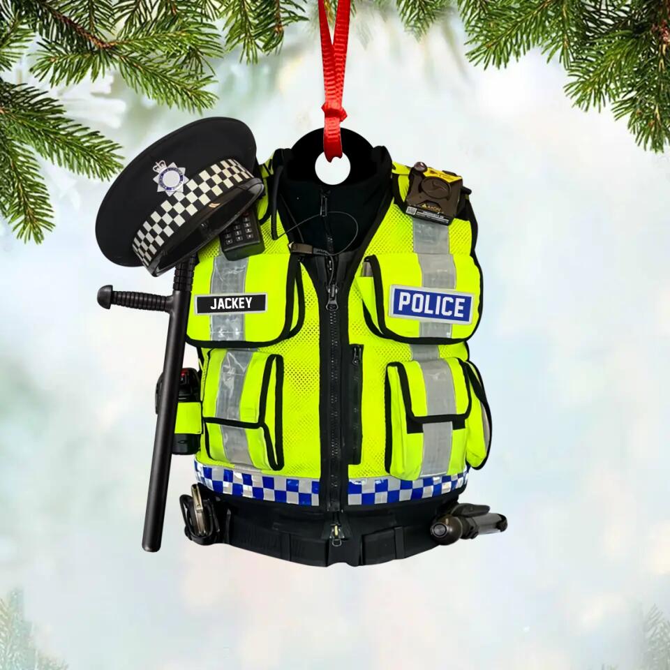 Personalized British Police Christmas Ornament Printed 22SEP-HQ21