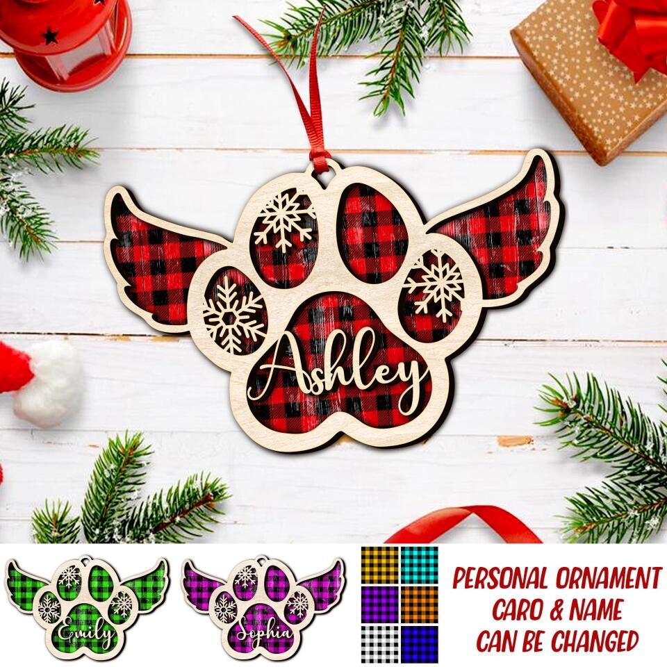 Personalized Memorial Dog Caro Chistmas Wood Ornament Printed DTDM2209