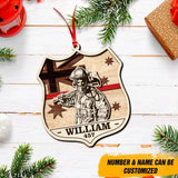 Personalized Australia Veteran/Solidier Wood Ornament Printed DTDM2209