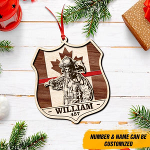 Personalized Canada Veteran/Solidier Wood  Ornament Printed DMDT2209