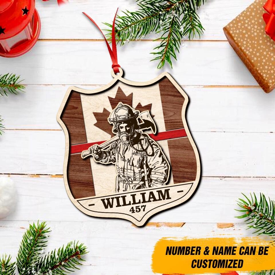 Personalized Canada Veteran/Solidier Wood  Ornament Printed DMDT2209