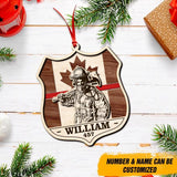 Personalized Canada Veteran/Solidier Wood  Ornament Printed DMDT2209