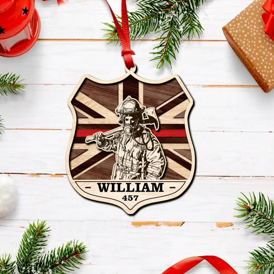 Personalized United Kingdom Veteran/Solidier Wood  Ornament Printed DMDT2209