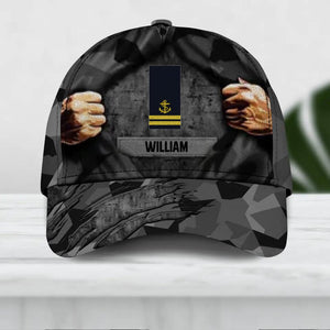 Personalized Sweden Veteran/ Solider Camo Rank Hand Peaked Cap 3D Printed QTDT2309