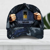 Personalized Irish Veteran/ Solider Camo Rank Hand Peaked Cap 3D Printed QTDT2309