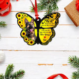 Personalized Memorial Dog Don't Cry For Me Butterfly Wood Ornament Printed DMVQ2309