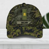 Personalized Finland Veteran/ Solider Camo Rank Peaked Cap 3D Printed QTDT2409