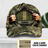 Personalized Italian Veteran/ Solider Camo Rank Hand Peaked Cap 3D Printed QTDT2409