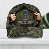 Personalized Poland Veteran/ Solider Camo Rank  Hand Peaked Cap 3D Printed QTDT2409