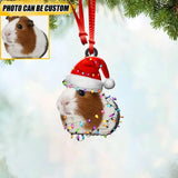 Personalized Guinea Pig Lovers Christmas Wood Ornament Printed QTVQ2409