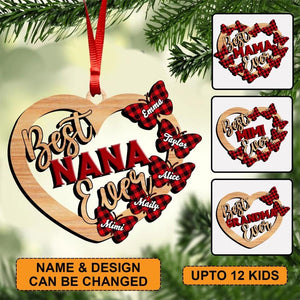 Personalized Best Mama Ever Kid Wood Ornament Printed DMHY2209