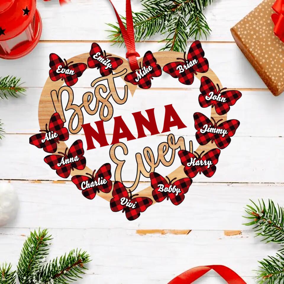 Personalized Best Mama Ever Kid Wood Ornament Printed DMHY2209