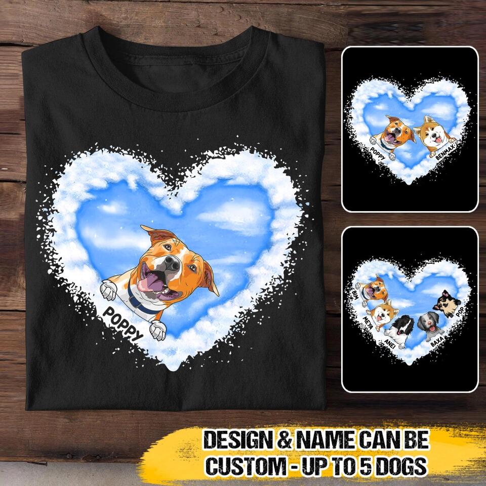 Personalized Heart Dog Tshirt Printed DMVQ2409