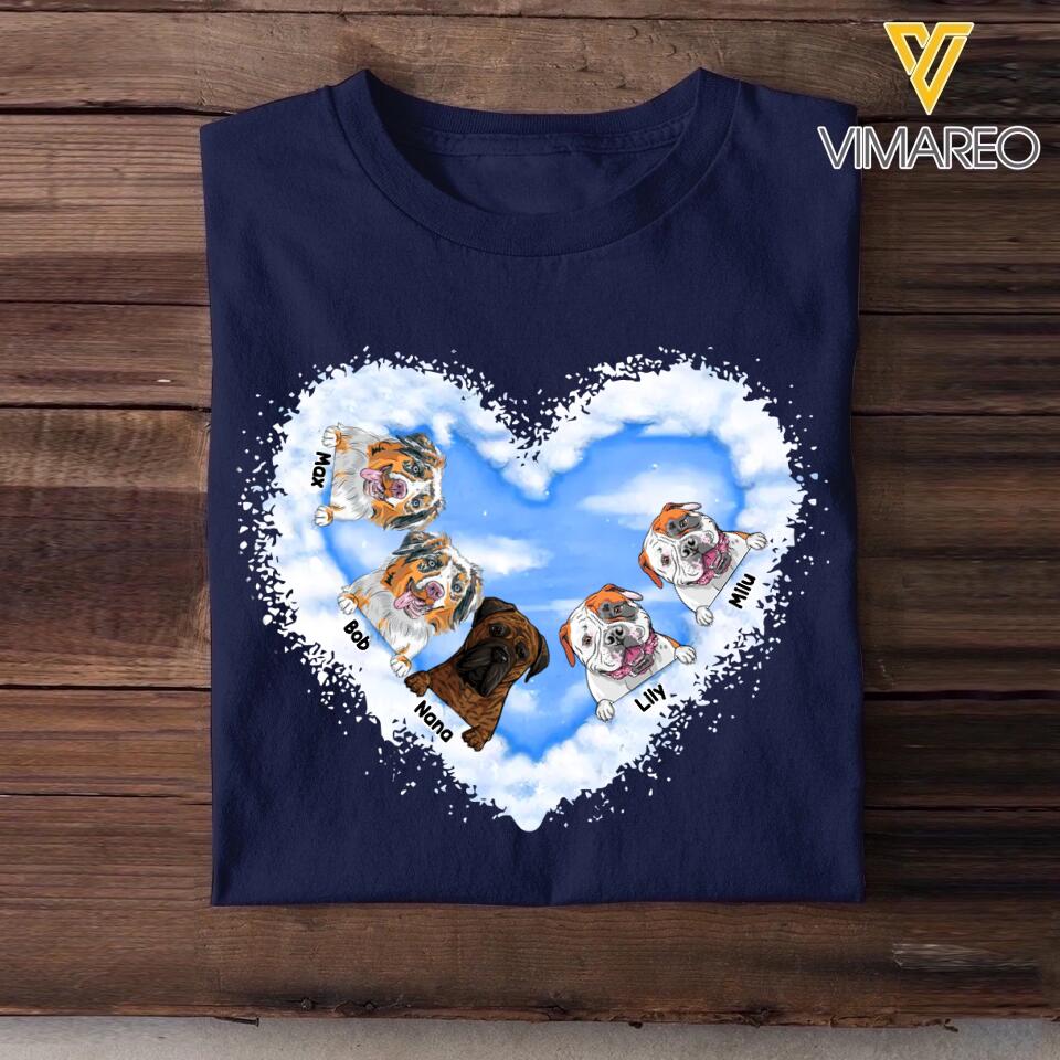 Personalized Heart Dog Tshirt Printed DMVQ2409
