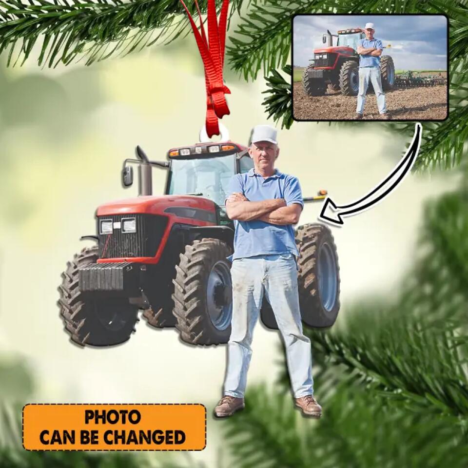 Personalized Farmers Christmas Wood Ornament Printed QTHY2409