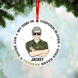 Personalized Canadian Veteran/Solider Never Ends Christmas Wood Ornament Printed 22SEP-HQ24