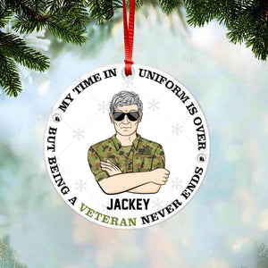 Personalized Australian Veteran/Solider Never Ends Christmas Wood Ornament Printed 22SEP-HQ24
