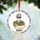 Personalized Australian Veteran/Solider Never Ends Christmas Wood Ornament Printed 22SEP-HQ24