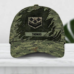 Personalized Croatian Veteran/ Solider Camo Rank Peaked Cap 3D Printed QTDT2609