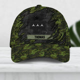 Personalized Czech Veteran/ Solider Camo Rank Peaked Cap 3D Printed QTDT2609