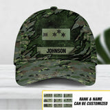 Personalized Spanish Veteran/ Solider Camo Rank Peaked Cap 3D Printed QTDT2609