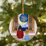 Personalized I Love You To The Moon And Back Grandma Kid Christmas Ornament Printed 22SEP-DT26