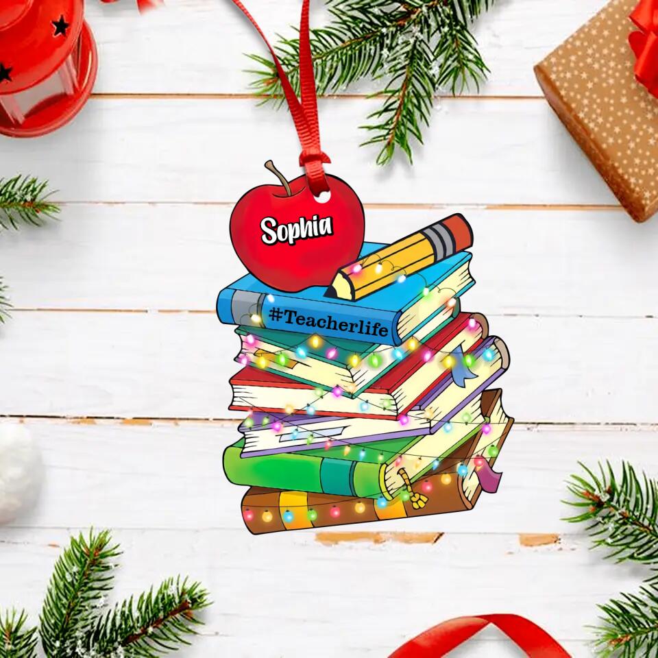 Personalized Teacher Life Wood Ornament Printed VQQT2609