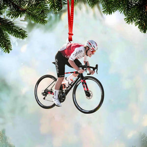 Personalized Image French Bycicle Racing Christmas Wood Ornament Printed 22SEP-HY26