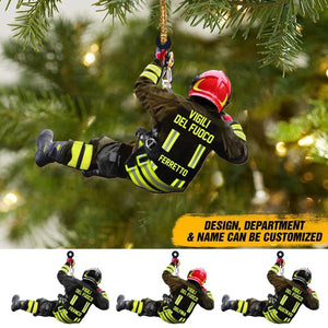 Personalized Italian Firefighter Christmas Ornament Printed 22SEP-HQ26