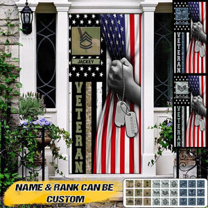 Personalized United State Rank Veteran/Solider Door Cover Printed QTVQ2609