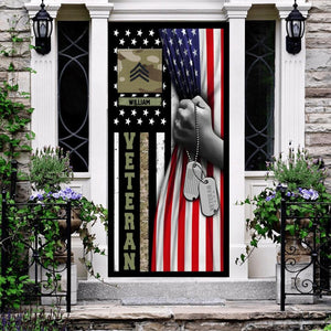 Personalized United State Rank Veteran/Solider Door Cover Printed QTVQ2609
