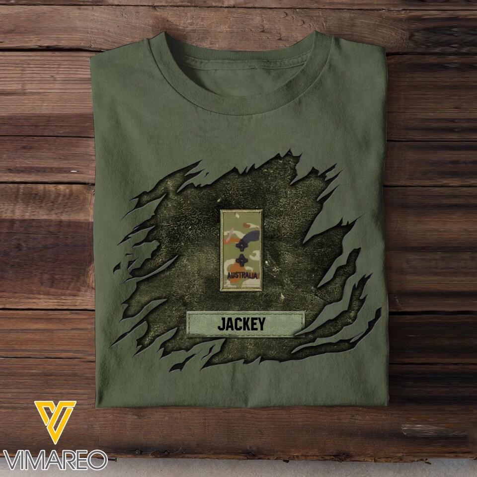 Personalized Australian Veterans/Soldier Tshirt Printed 22SEP-DT26