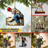 Personalized Image Ironworker Christmas Wood Ornament Printed 22SEP-HQ27
