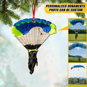 Personalized Your Image Parasailing Christmas Wood Ornament Printed QTVQ2709