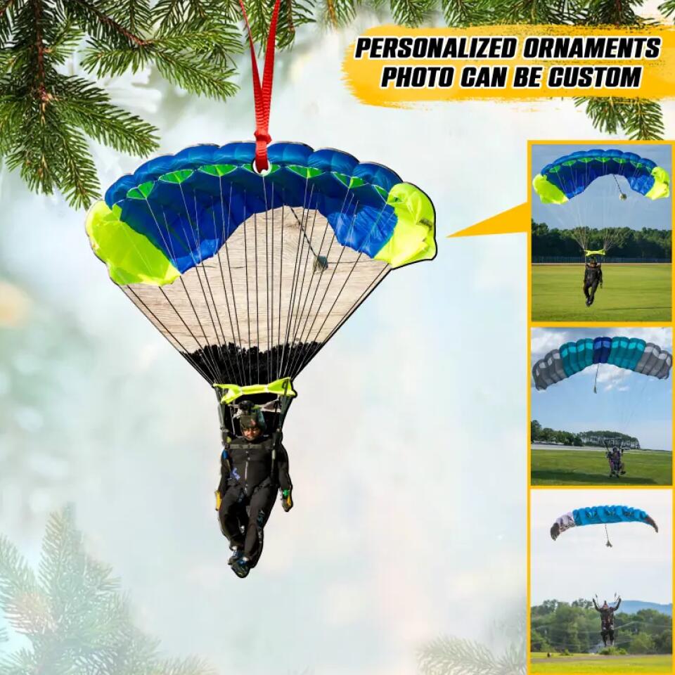 Personalized Your Image Parasailing Christmas Wood Ornament Printed QTVQ2709