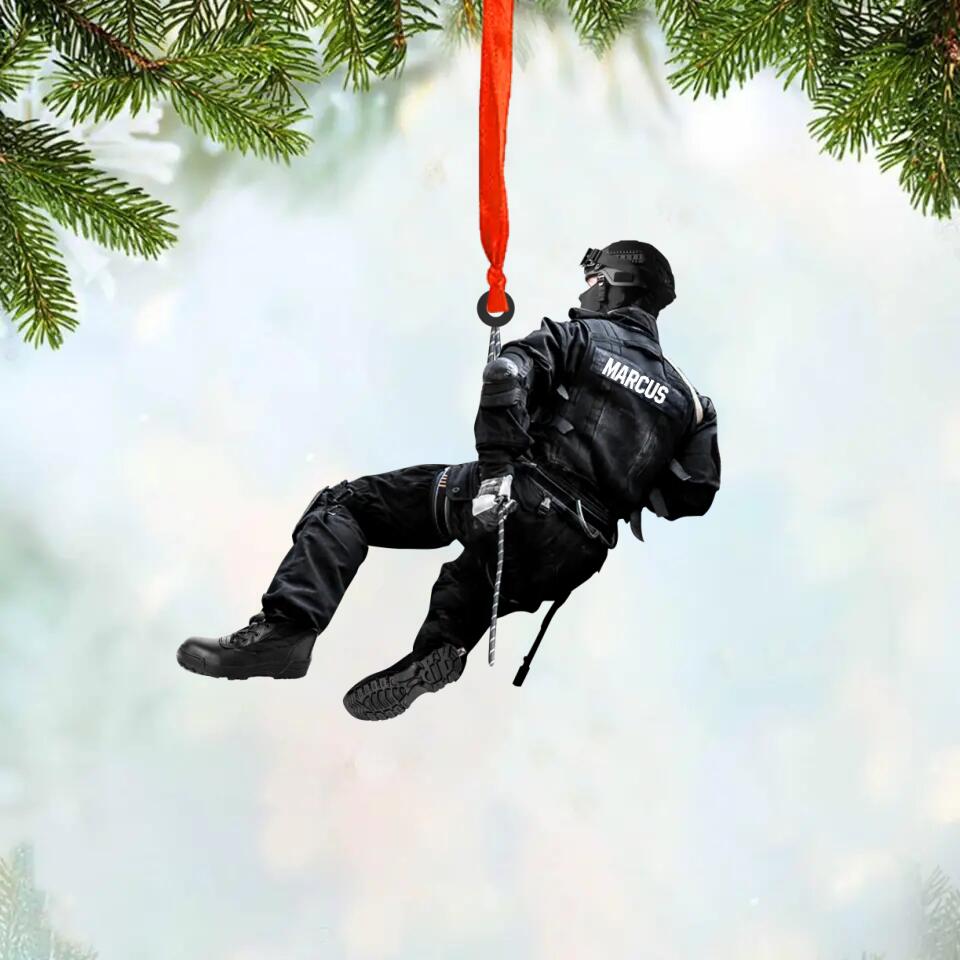 Personalized Police Christmas Wood Ornament Printed 22SEP-DT28