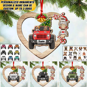 Personalized Jeep Dog Christmas Wood Ornament Printed 22SEP-HQ28