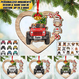 Personalized Jeep Dog Christmas Wood Ornament Printed 22SEP-HQ28