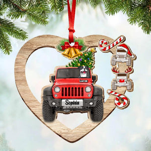 Personalized Jeep Dog Christmas Wood Ornament Printed 22SEP-HQ28