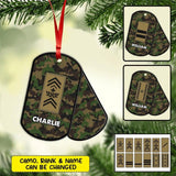 Personalized Swiss Veteran/Soldier Christmas Wood Ornament Printed 22SEP-HY28