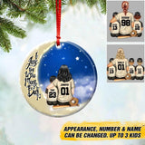 Personalized Baseball Mom & Kid Christmas Acrylic/Plastic Ornament Printed 22SEP-HQ29