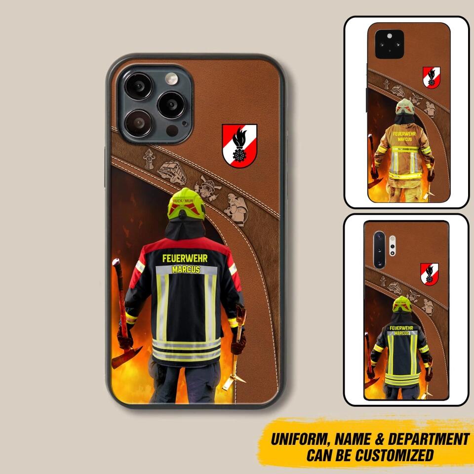 Personalized Austrian Firefighter Phone Case Printed 22SEP-DT29