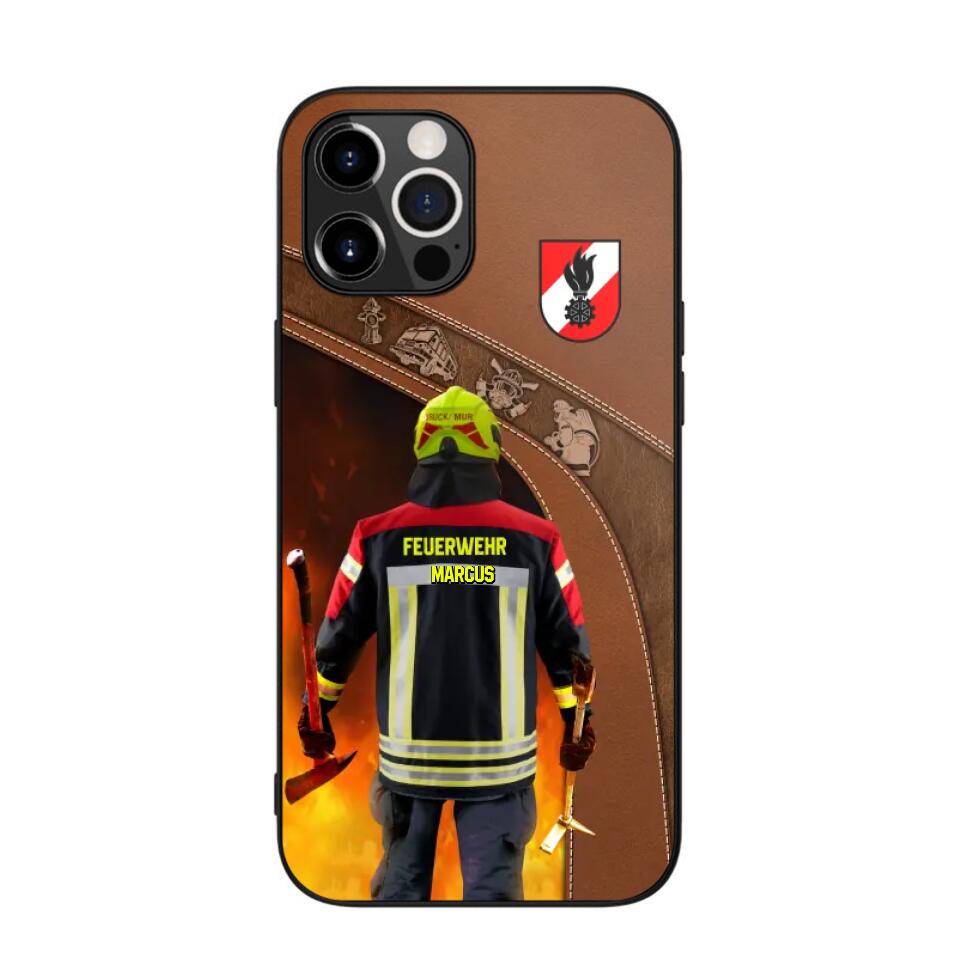 Personalized Austrian Firefighter Phone Case Printed 22SEP-DT29