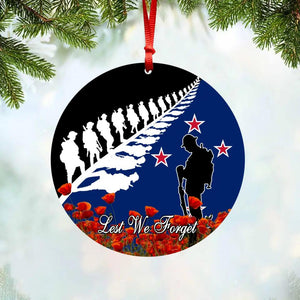 Personalized Australian Veterans Lest We Forget Christmas Acrylic/Plastic Ornament Printed 22SEP-DT29