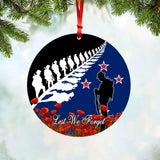 Personalized Australian Veterans Lest We Forget Christmas Acrylic/Plastic Ornament Printed 22SEP-DT29