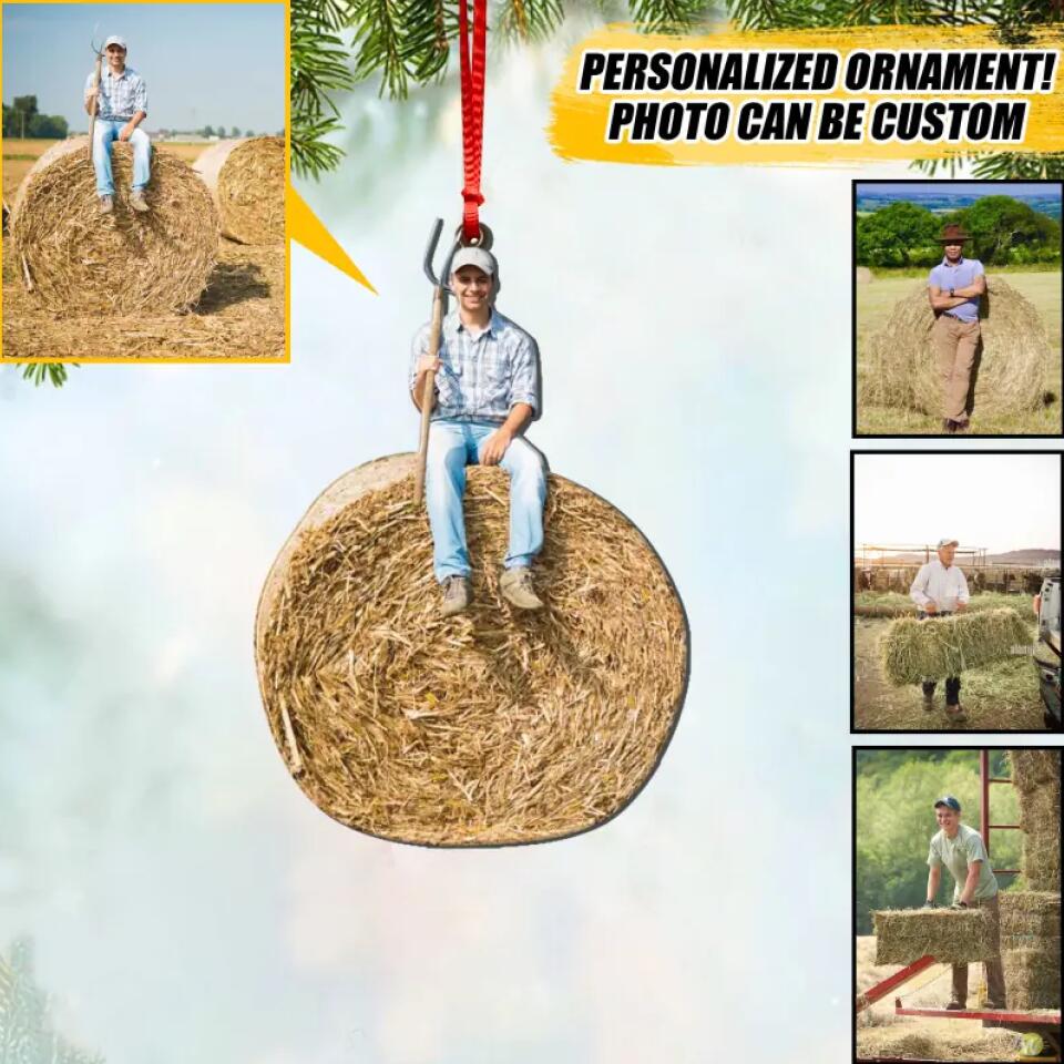 Personalized Your Image Farming Christmas Wood Ornament Printed QTVQ3009
