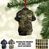 Personalized German Veterans/Soldier Uniform Christmas Wood Ornament Printed 22OCT-DT04