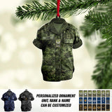 Personalized Canadian Veterans/Soldier Uniform Christmas Wood Ornament Printed 22OCT-DT04